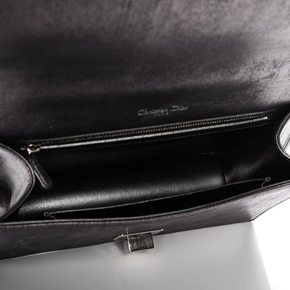 Christian Dior Metallic Brushed Calfskin Medium Diorama Flap Bag Titanium 5 of 10