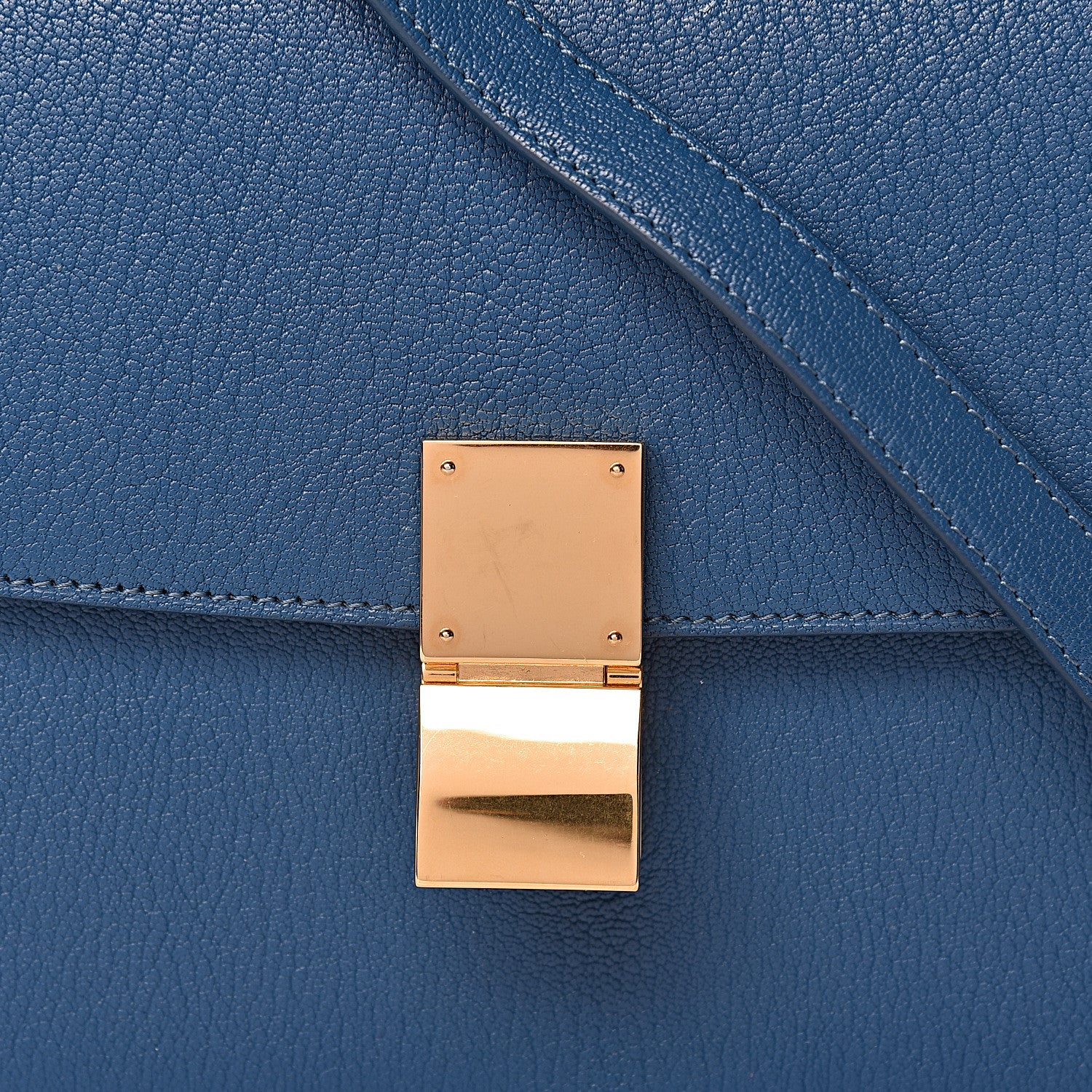 Celine Goatskin Medium Classic Box Flap Bag Deepsea 10 of 10