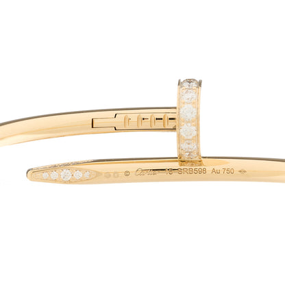 Cartier 18K Yellow Gold Diamond Juste Un Clou Bracelet 15 4 of 4