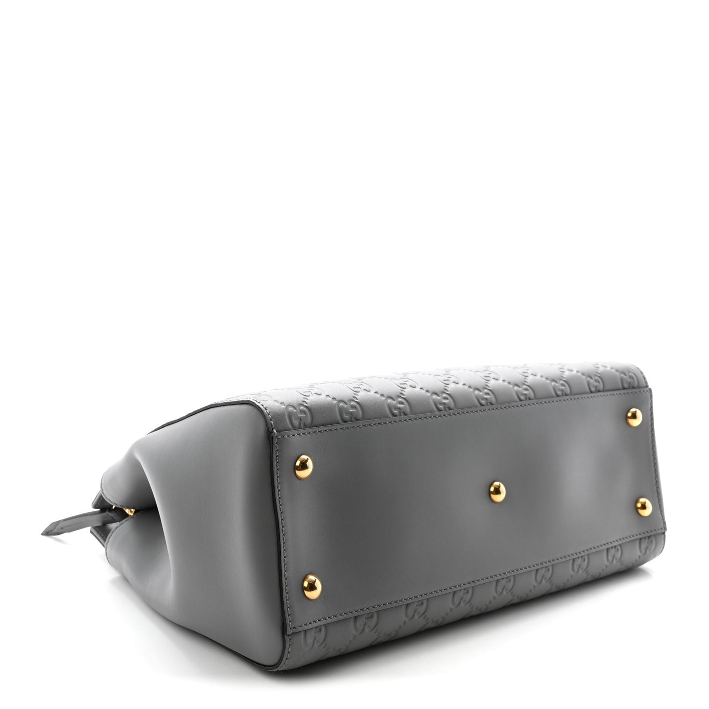 Soft Guccissima Signature Medium Shoulder Tote Bag Deep Grey