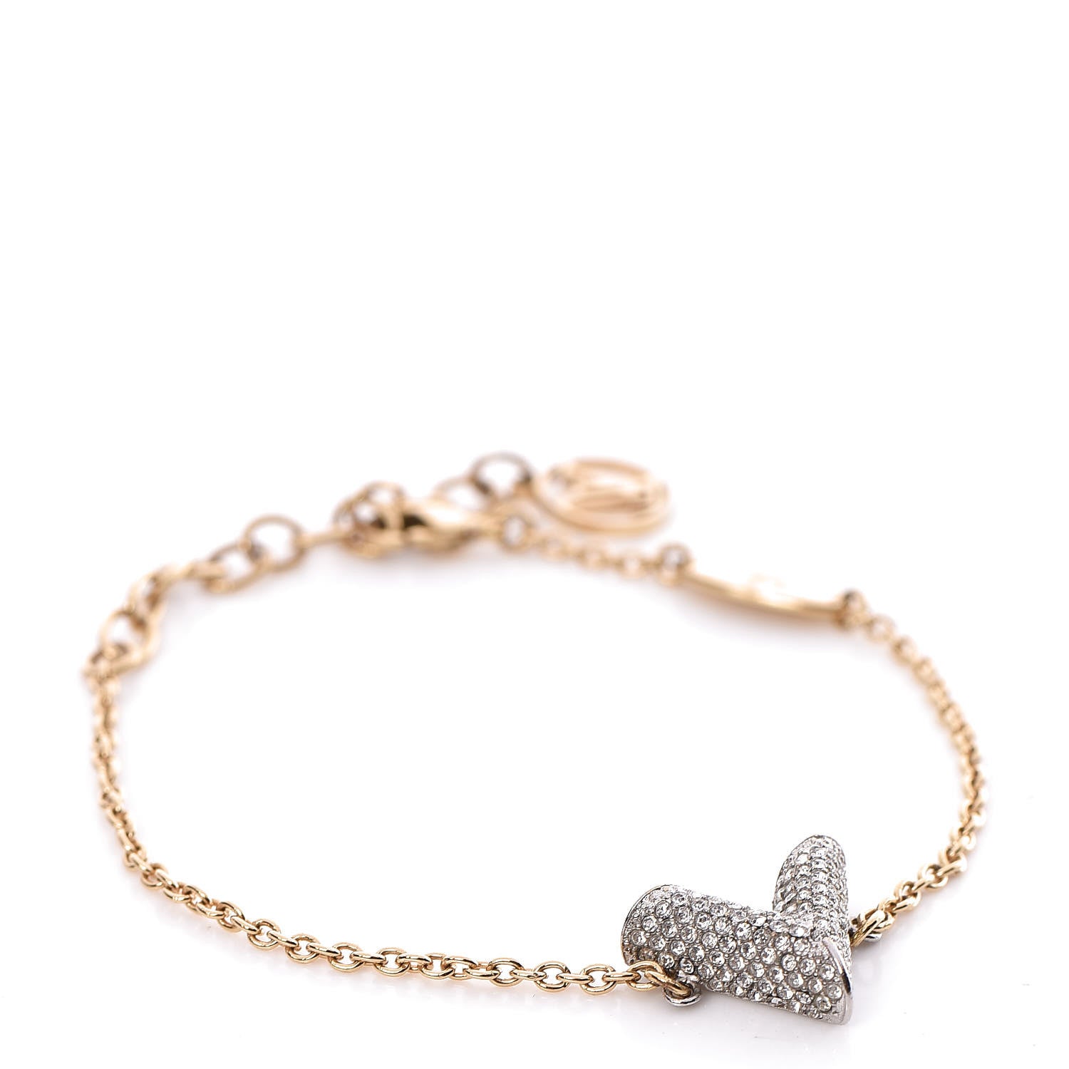 Louis Vuitton Swarovski Essential V Strass Bracelet Gold 1 of 5