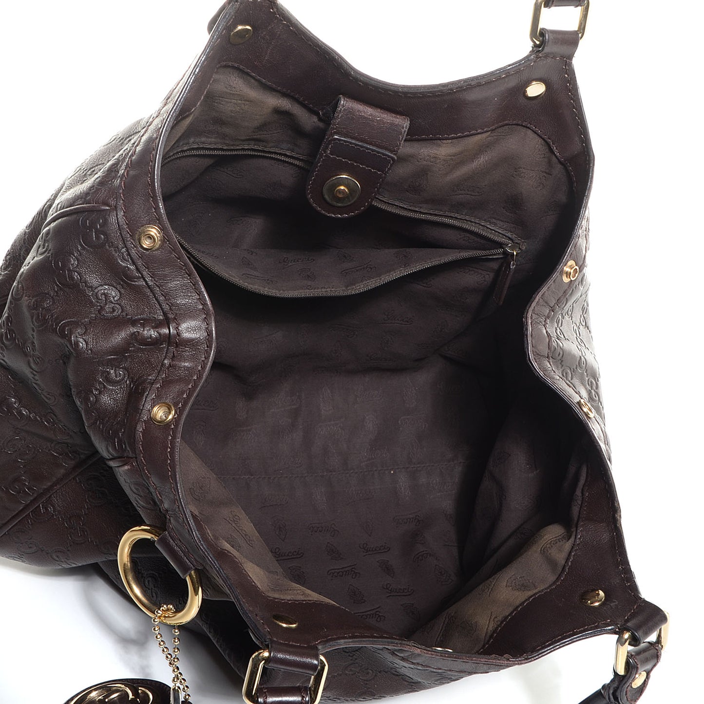 Guccissima Medium Sukey Tote Chocolate