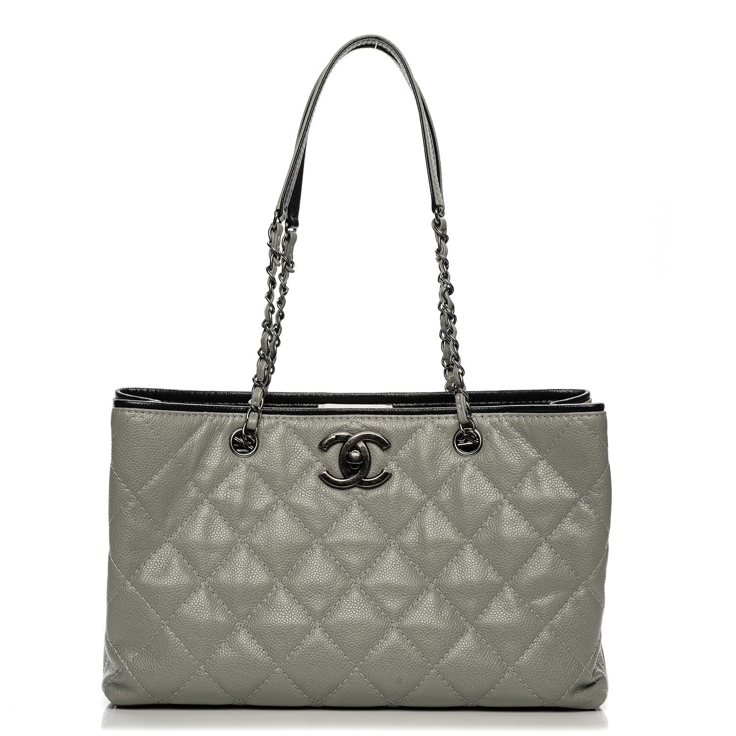 Chanel Caviar Large Be Caviar Tote Grey Black 1 of 8
