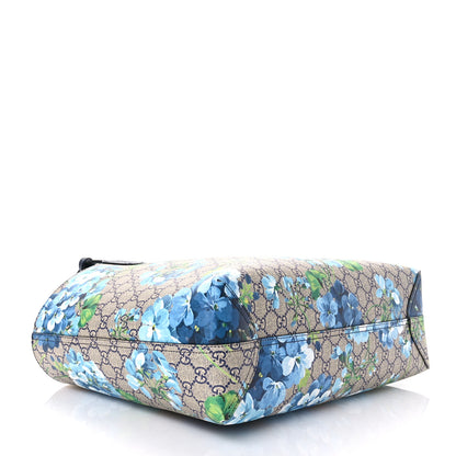 Gucci GG Supreme Monogram Blooms Medium Reversible Tote Beige Blue Navy 4 of 16