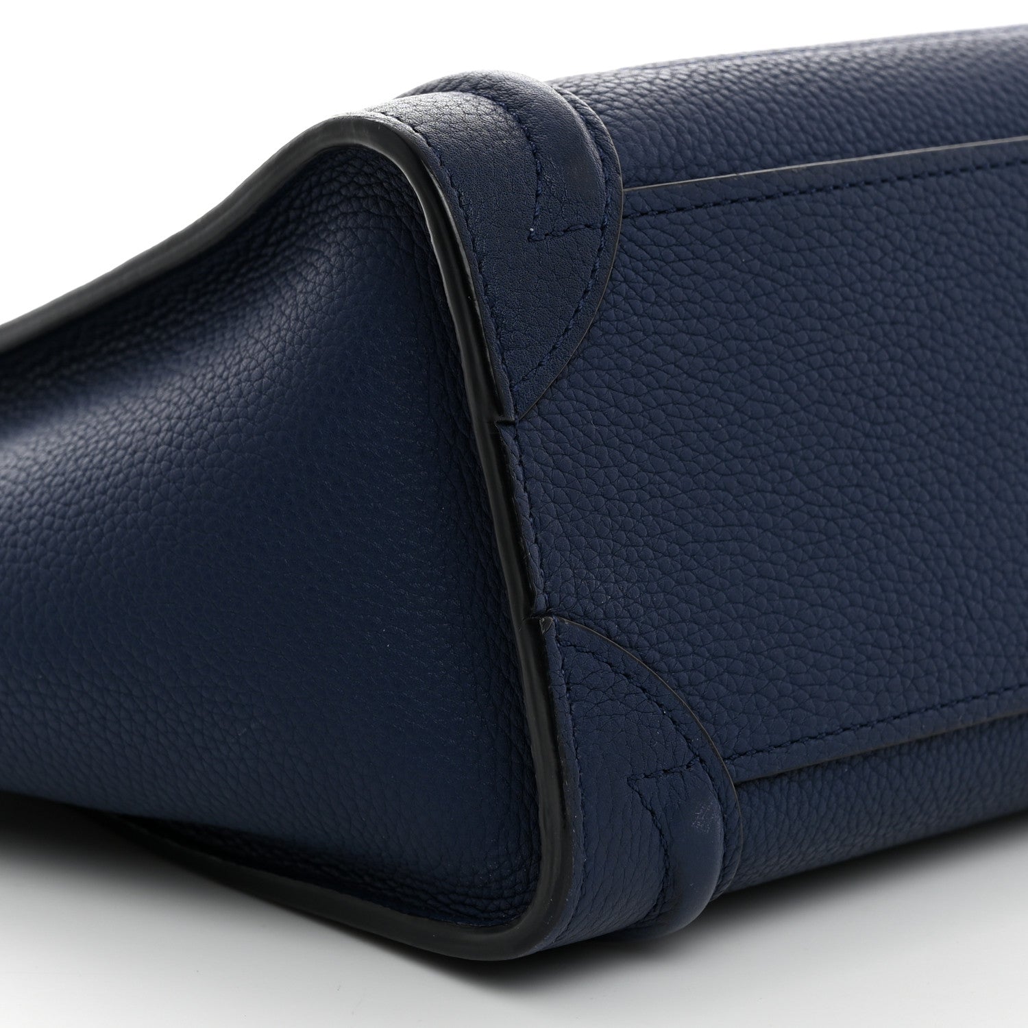 Celine Drummed Calfskin Nano Luggage Deep Blue 9 of 10