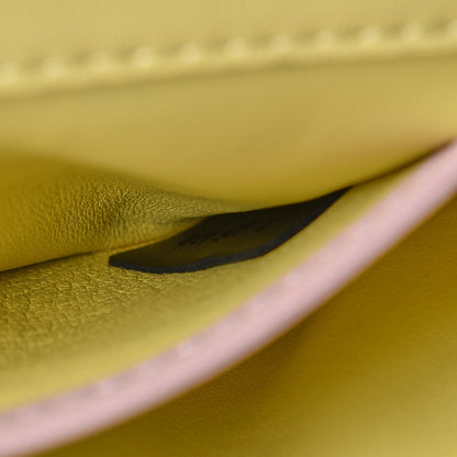 Valentino Garavani Calfskin Watercolor Va Va Voom Shoulder Bag Rose Green Yellow Sky 7 of 7