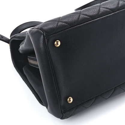 Chanel Shiny Sheepskin Quilted Large Trapezio Flap Black 11 of 12