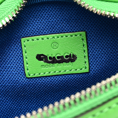 Gucci Calfskin GG Tennis Bi-Color Embossed Belt Bag Joy Green Joy Blue 6 of 10