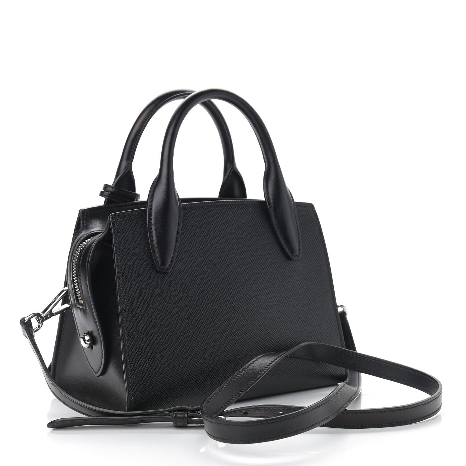 Prada Saffiano Cuir Calfskin Small Kristen Black 2 of 10