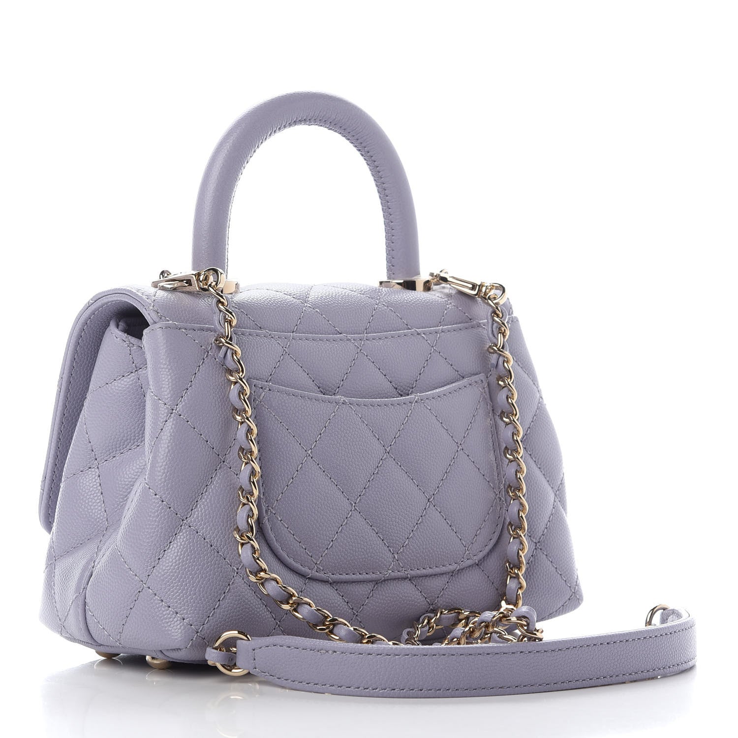 Chanel Caviar Quilted Extra Mini Coco Handle Flap Light Purple 2 of 8