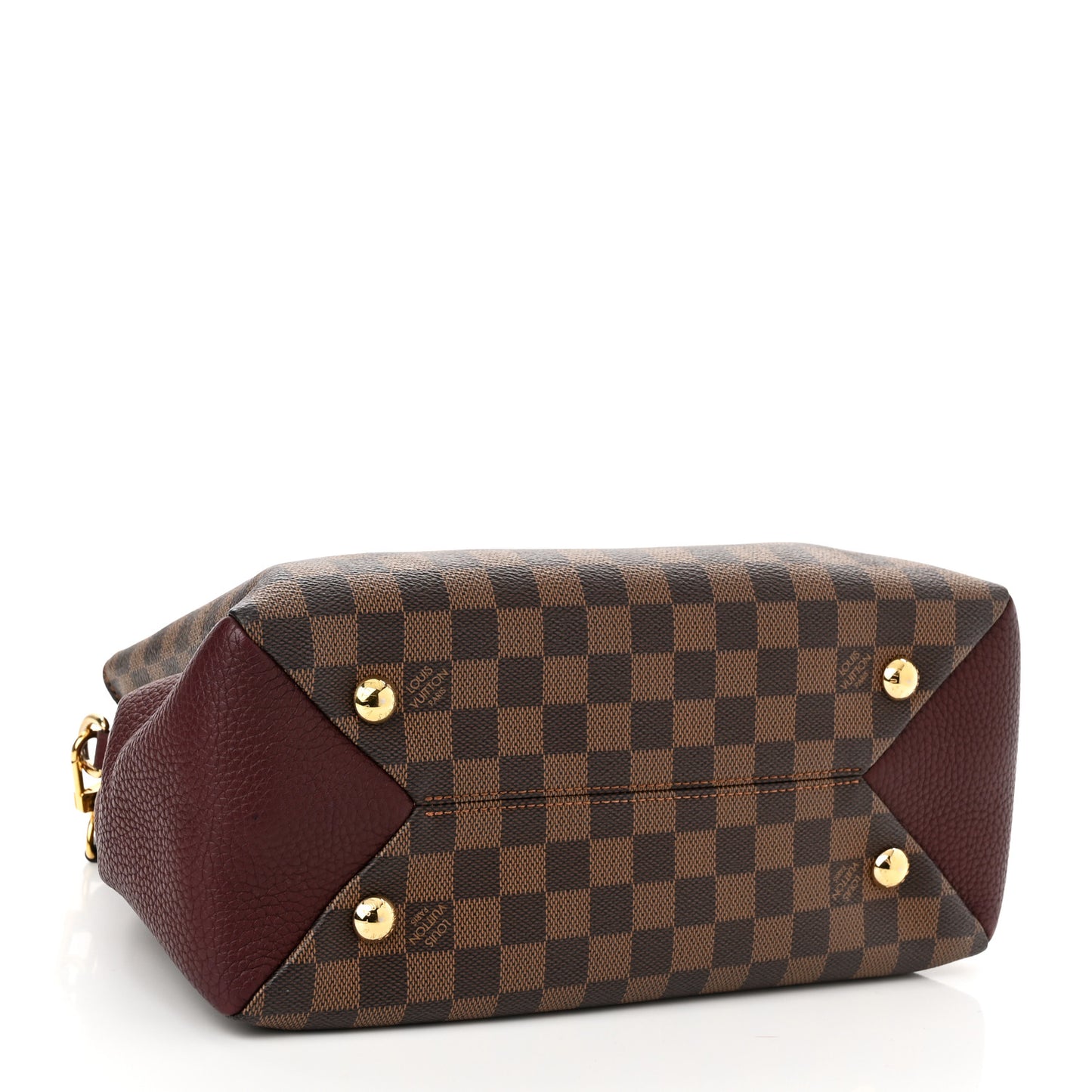 Damier Ebene Cuir Taurillon Brittany Bordeaux