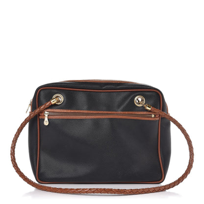 Bottega Veneta Rubberized Canvas Braided Handle Bag Navy 1 of 11