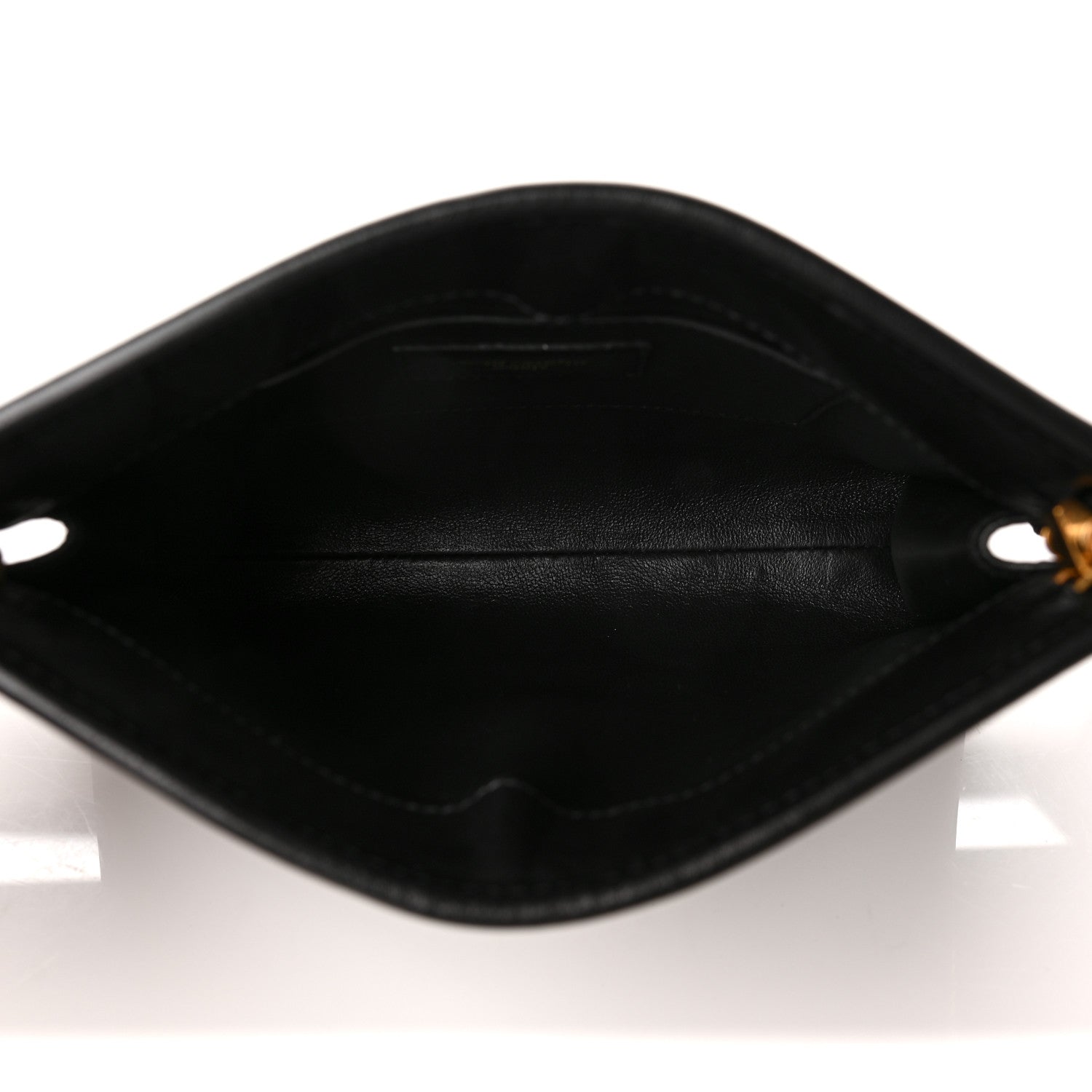 Saint Laurent Lambskin Quilted Monogram Baby Victoire Chain Clutch Bag Black 5 of 8