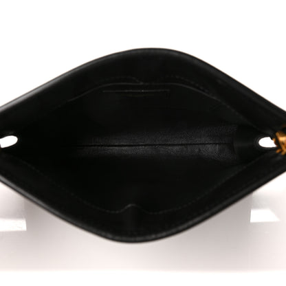 Saint Laurent Lambskin Quilted Monogram Baby Victoire Chain Clutch Bag Black 5 of 8