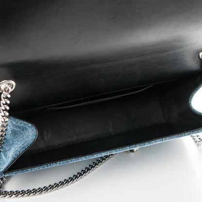 Saint Laurent Denim Medium Classic Monogram Satchel Dirty Light Blue 5 of 6