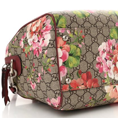 Gucci GG Supreme Monogram Blooms Medium Boston Beige Multicolor Dry Rose 9 of 12