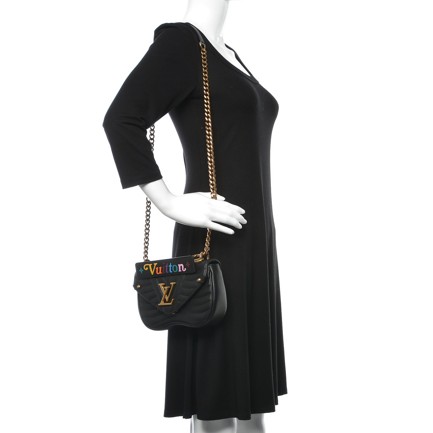 Louis Vuitton Calfskin New Wave Chain PM Black 2 of 9