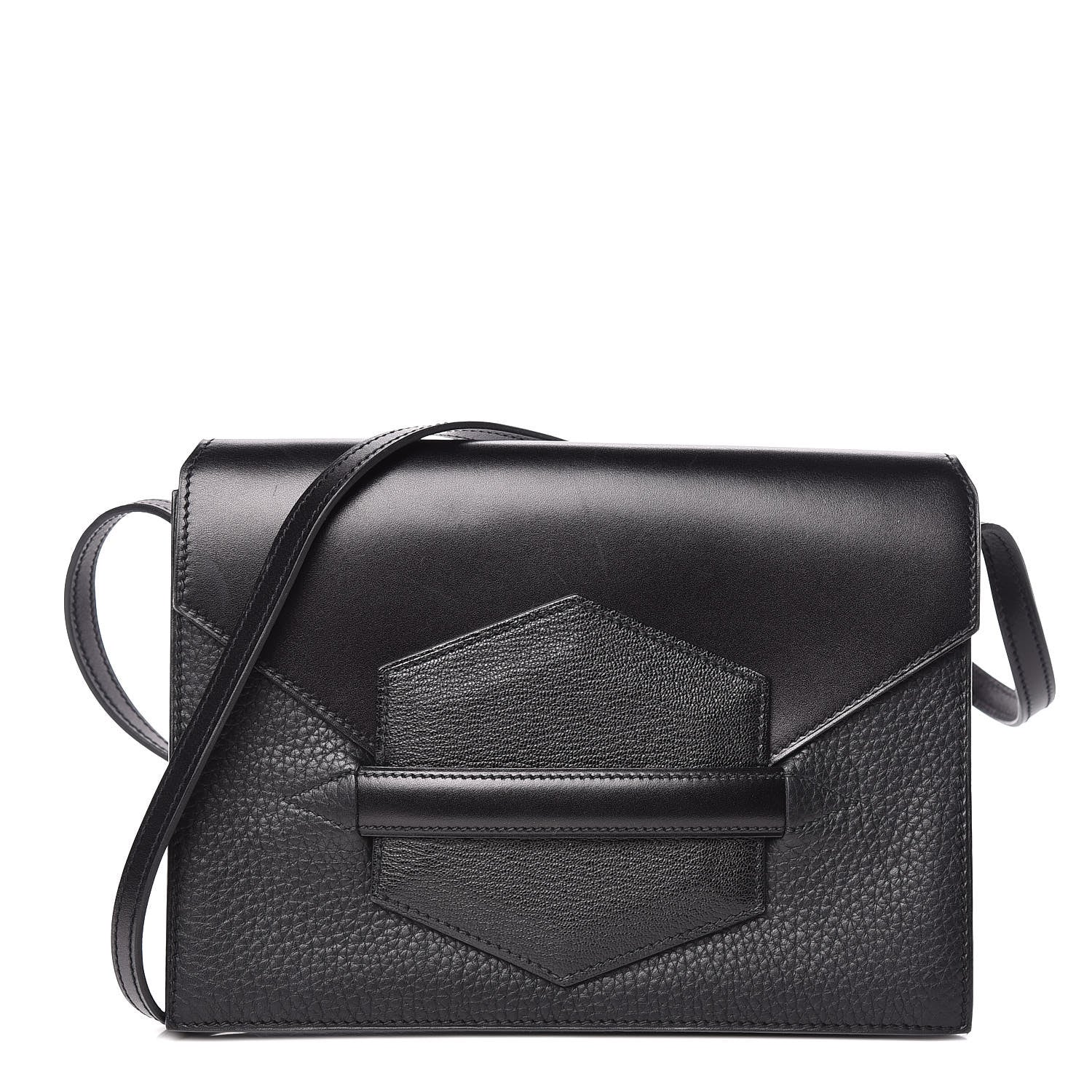 Hermes Box Taurillon Clemence Faco Clutch Black 1 of 13