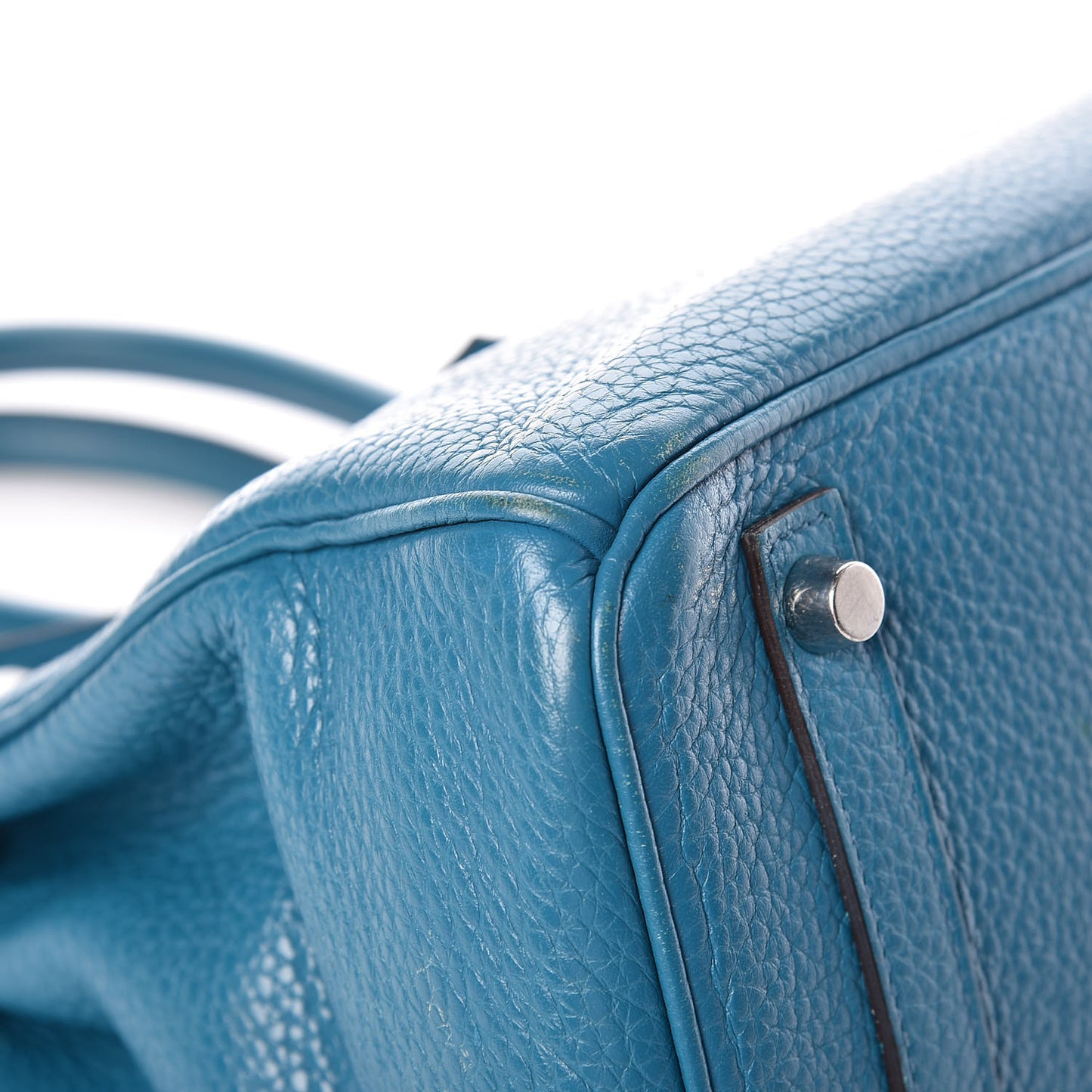 Taurillon Clemence Birkin 30 Bleu Izmir