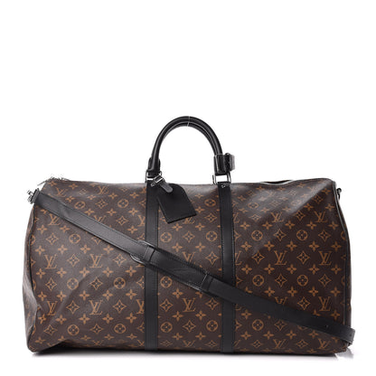 Louis Vuitton Monogram Macassar Keepall Bandouliere 55 1 of 13