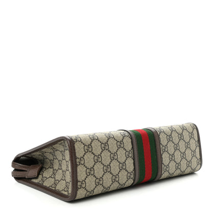 Gucci GG Supreme Monogram Web Ophidia GG Toiletry Case Beige New Acero 4 of 7