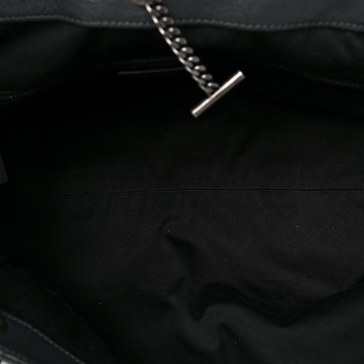 Saint Laurent Vintage Lambskin Chevron Monogram Medium Nolita Dark Smog 5 of 8