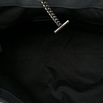 Saint Laurent Vintage Lambskin Chevron Monogram Medium Nolita Dark Smog 5 of 8