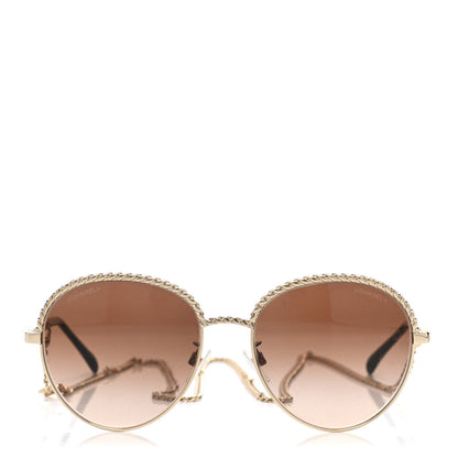 Chanel Chain Pantos Sunglasses 4242 Gold Brown 2 of 10