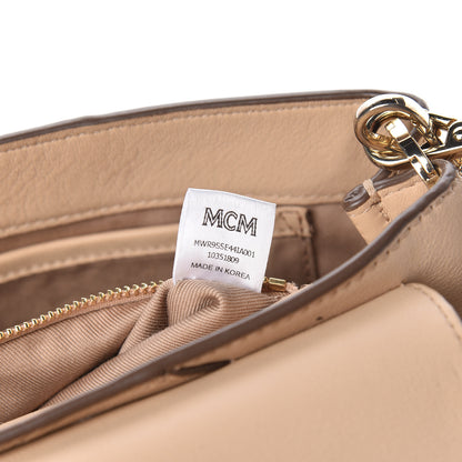 MCM Calfskin Ottomar Monogram Small Original Crossbody Bag New Beige 7 of 16