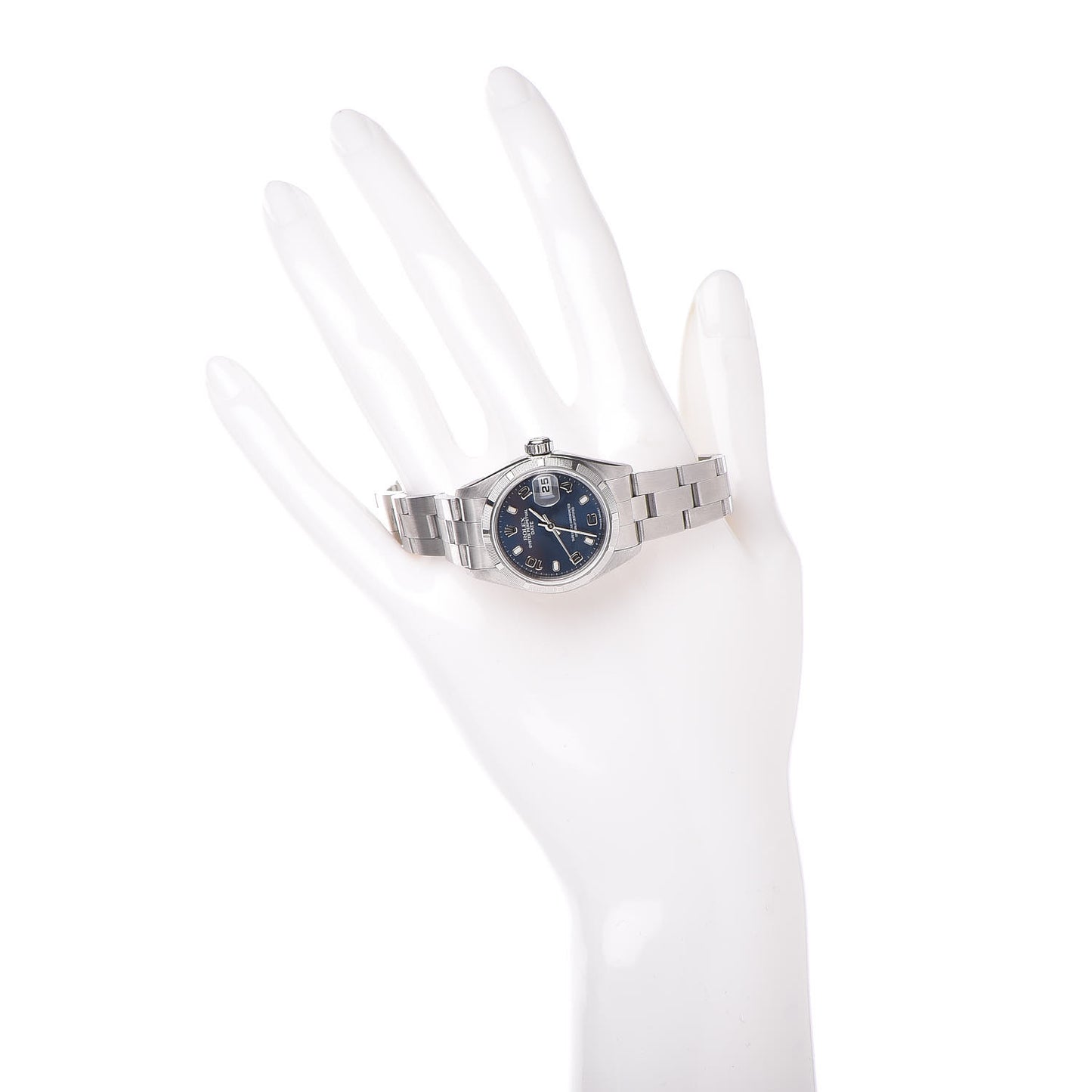 Stainless Steel 26mm Oyster Perpetual Date Watch Blue 79190