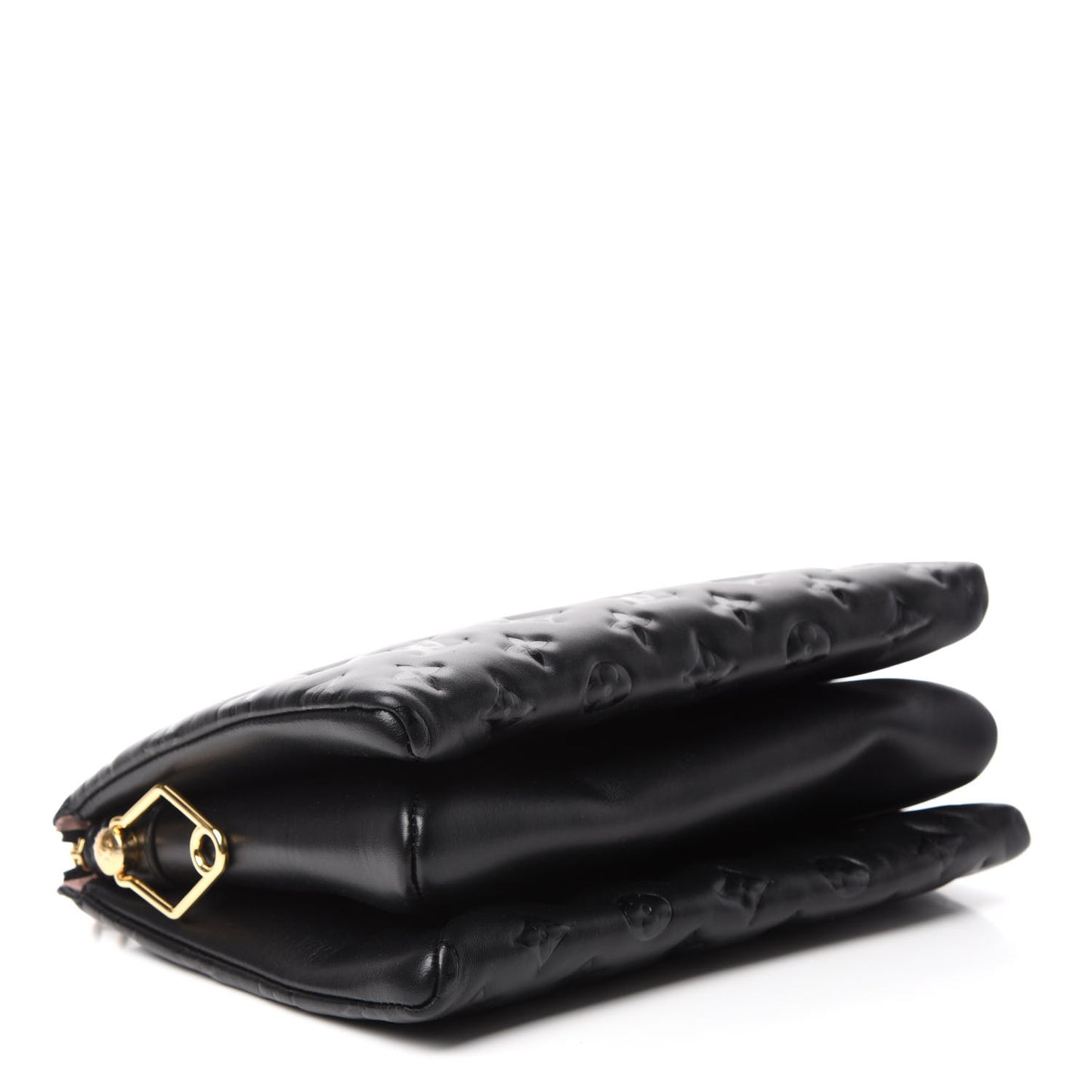 Lambskin Embossed Monogram Coussin PM Black