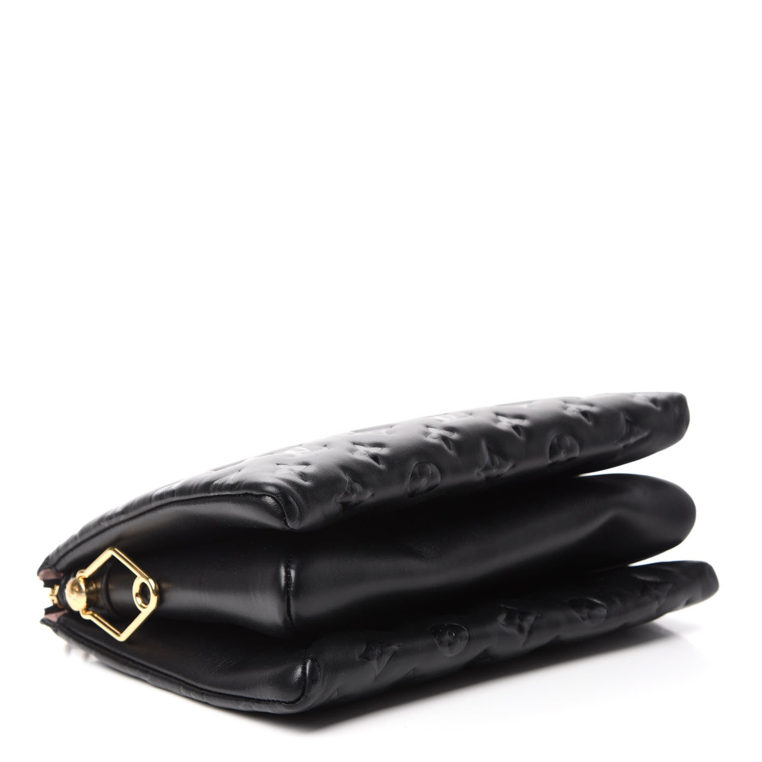 Louis Vuitton Lambskin Embossed Monogram Coussin PM Black 4 of 10