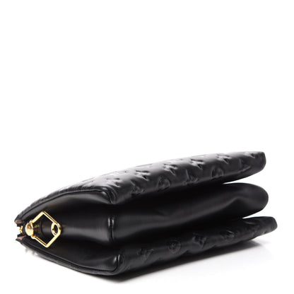 Louis Vuitton Lambskin Embossed Monogram Coussin PM Black 4 of 10