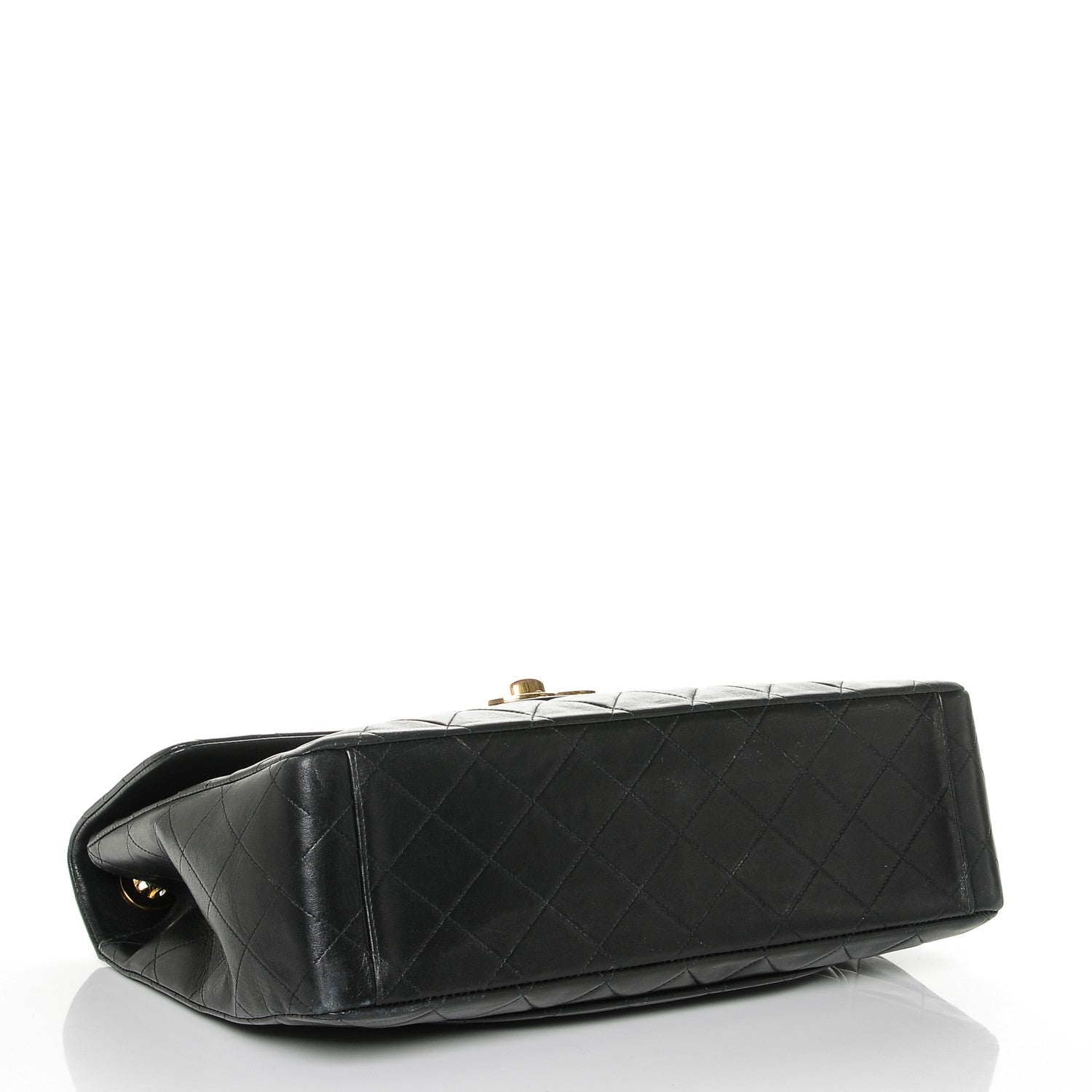 Chanel Lambskin Quilted XL Jumbo Single Flap Black 4 of 9
