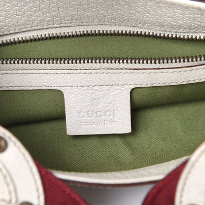 Gucci Monogram Studded Pelham Runway Flap Bag White 6 of 11