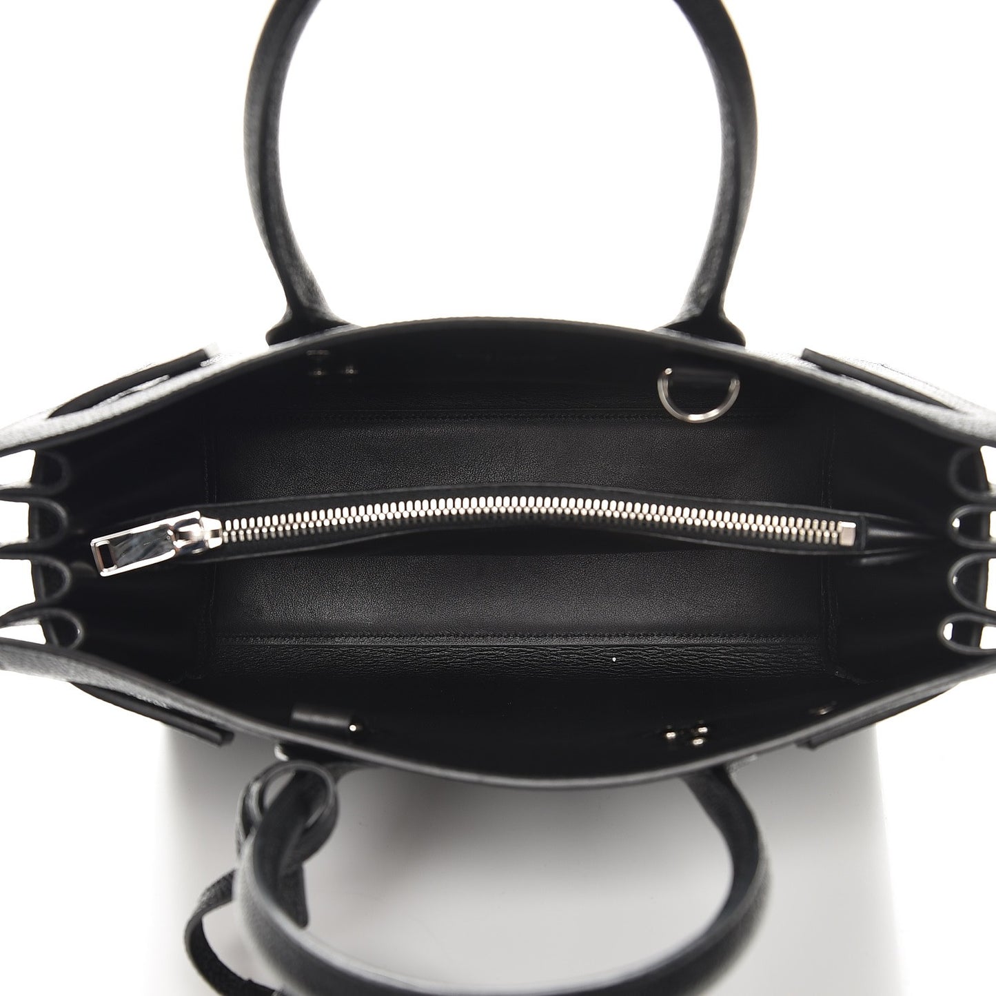 Grained Calfskin Baby Sac De Jour Black