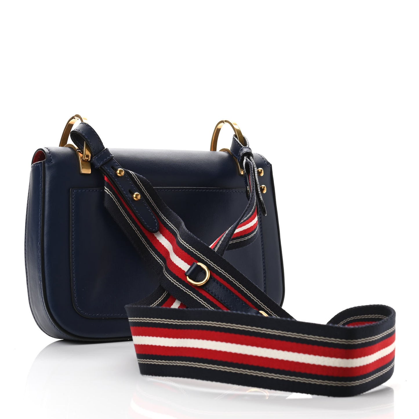 City Calfskin Pattina Crossbody Flap Bag Royal