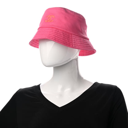 Chanel Canvas CC Bucket Hat M Fuchsia Orange 2 of 9