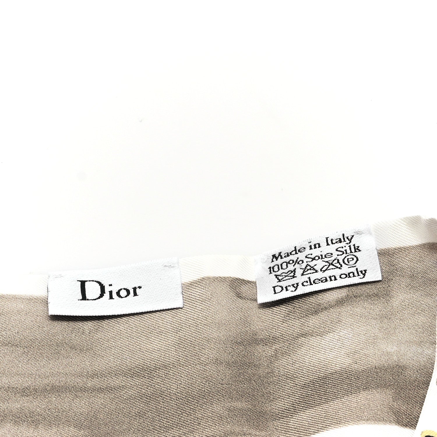 Christian Dior Silk Mitzah ABCDIOR "X" Scarf Grey 3 of 3