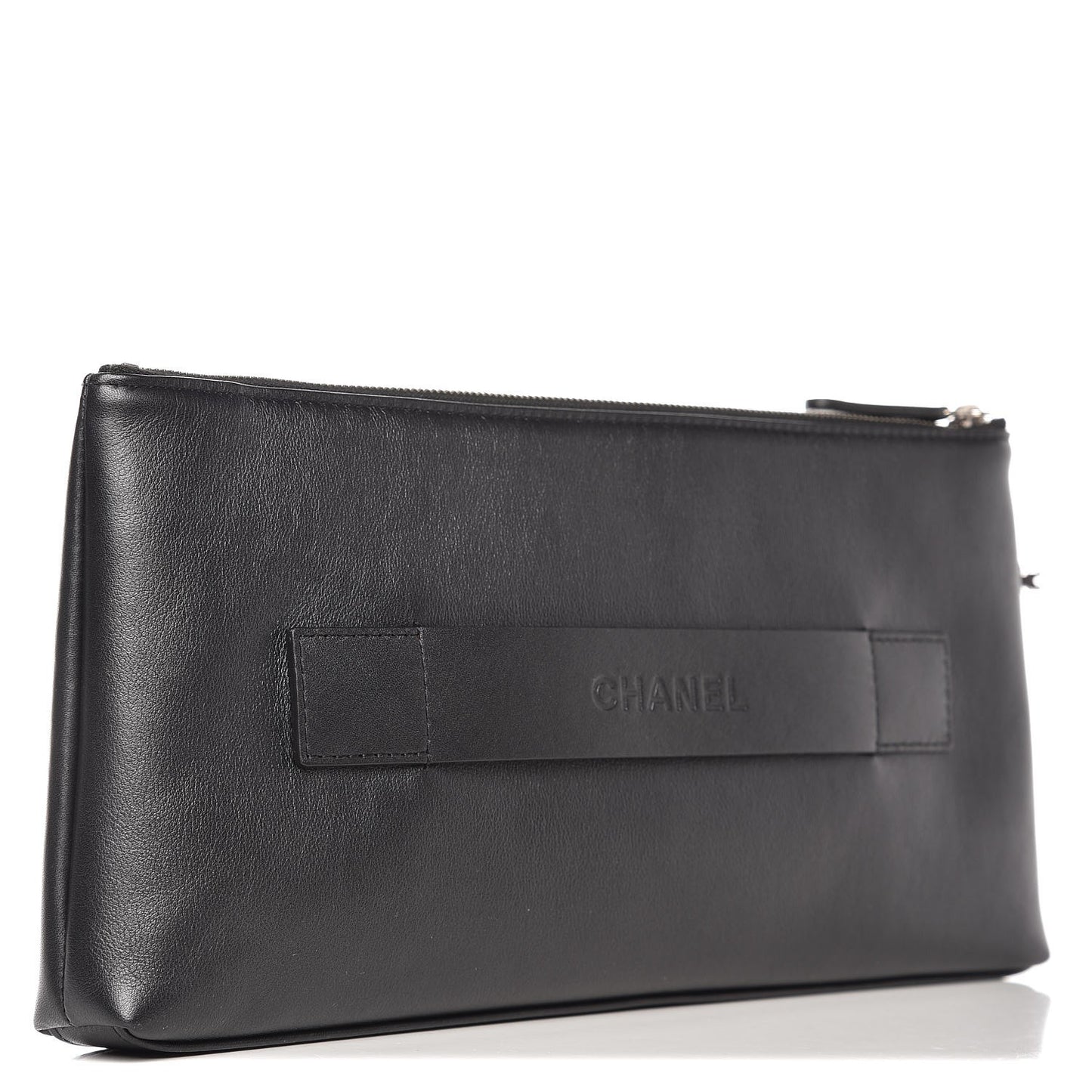 Metallic Calfskin Keyboard Pouch Black
