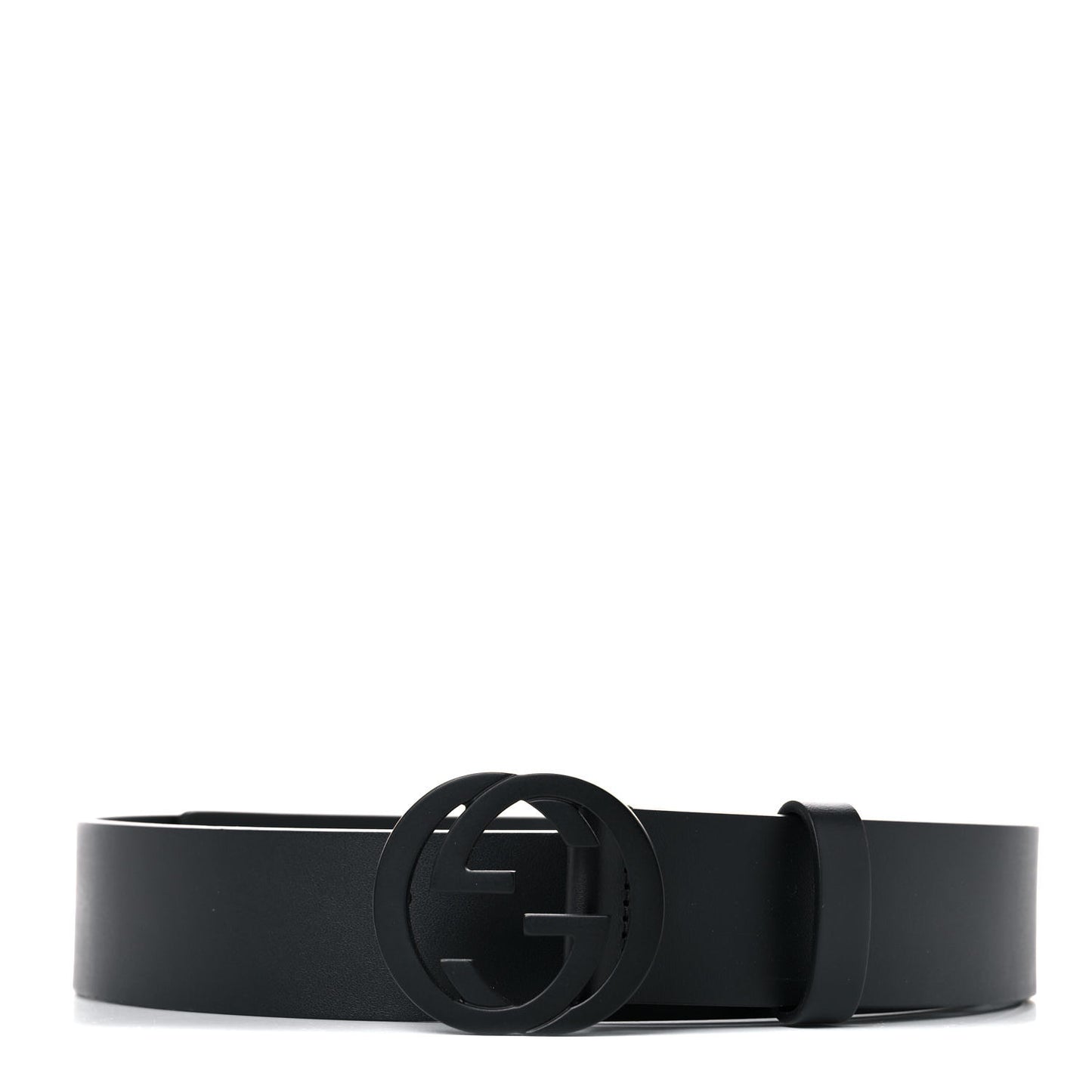 Selleria Calfskin Monochrome Interlocking G 37mm Belt 90 36 Black