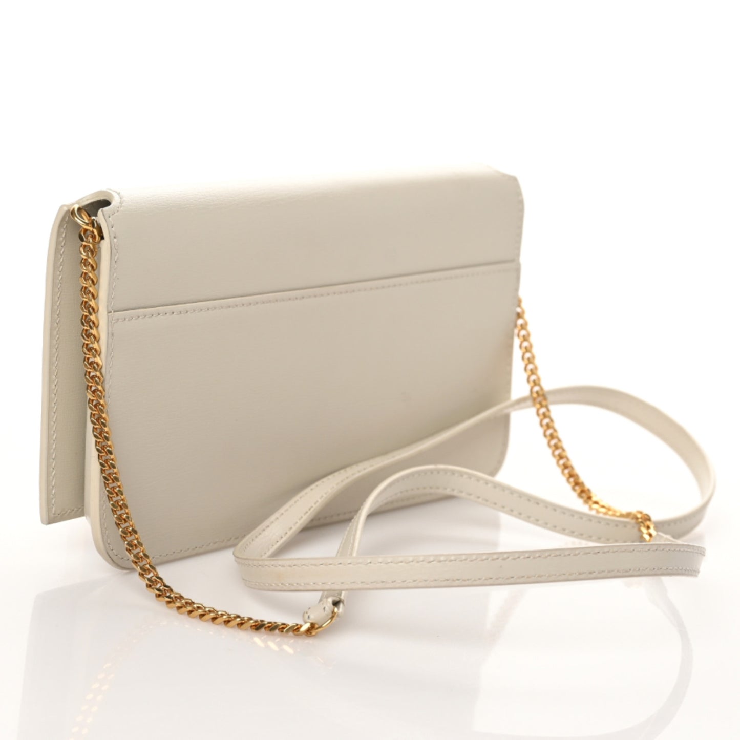 Smooth Calfskin Monogram Phone Holder Crossbody Crema Soft