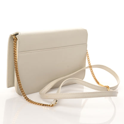 Saint Laurent Smooth Calfskin Monogram Phone Holder Crossbody Crema Soft 3 of 9