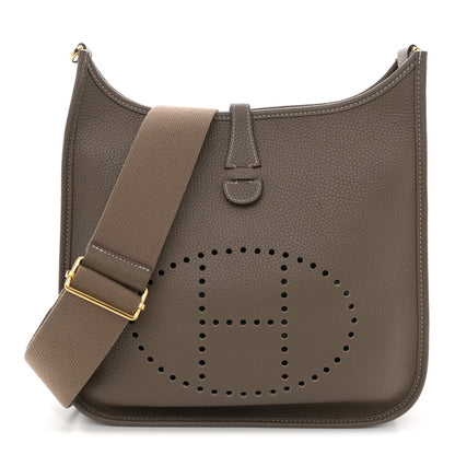 Hermes Taurillon Clemence Evelyne III PM Etoupe 1 of 11
