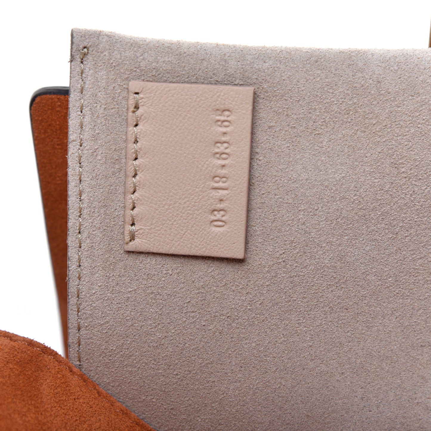 Suede Smooth Calfskin Drew Shoulder Bag Classic Tobacco