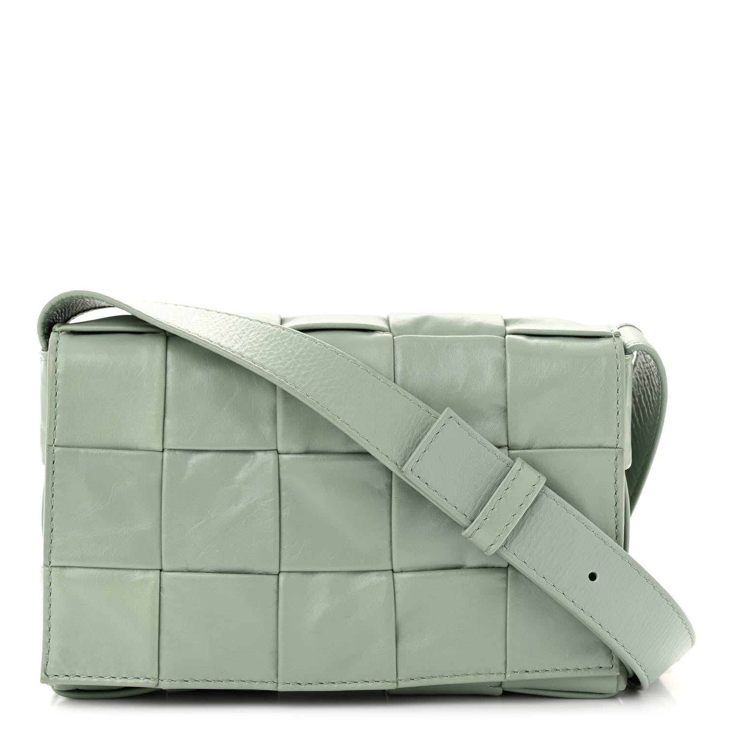Bottega Veneta Paper Calfskin Maxi Intreccio Cassette Crossbody Bag Sage 1 of 10