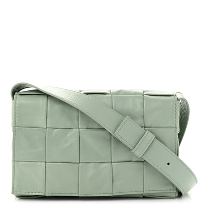 Bottega Veneta Paper Calfskin Maxi Intreccio Cassette Crossbody Bag Sage 1 of 10