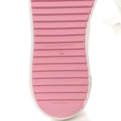 Louis Vuitton Calfskin Time Out Bow Sneakers 41 White Pink 8 of 9