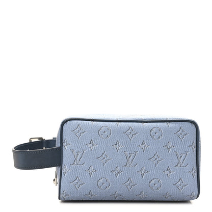 Louis Vuitton Monogram Heritage Locker Dopp Kit Toilet Pouch Blue 7 of 7