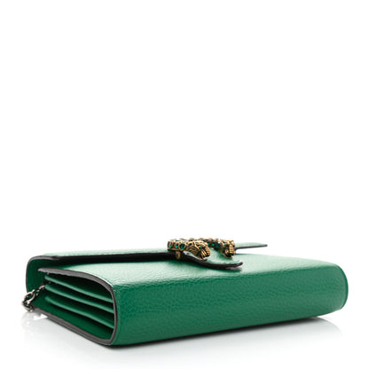 Gucci Calfskin Mini Dionysus Chain Wallet Emerald 4 of 8